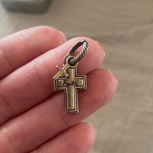 Brighton Silver Faith Cross Charm
